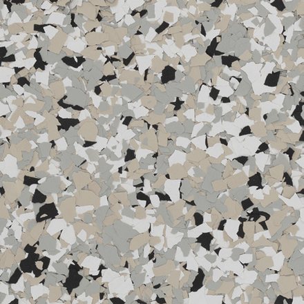 Deco-Crete Camelot epoxy flake blend in gray and cream